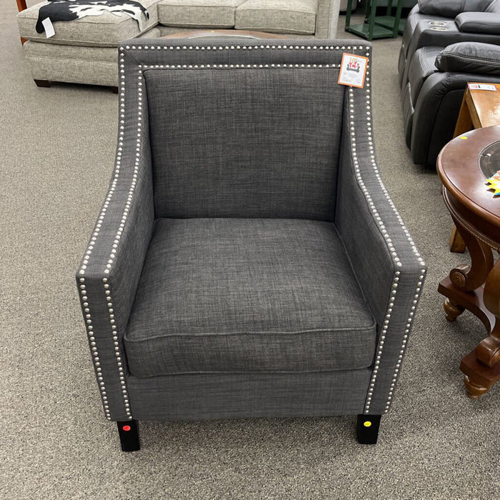 Dark Gray Chair w/ Nailheads