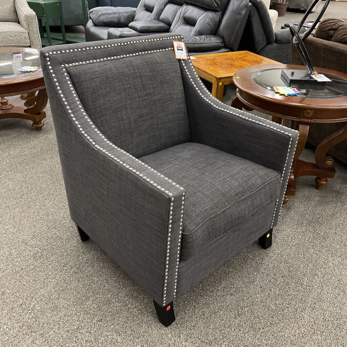 Dark Gray Chair w/ Nailheads