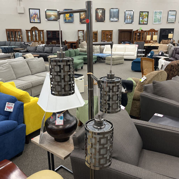 Silver 3-light Floor Lamp