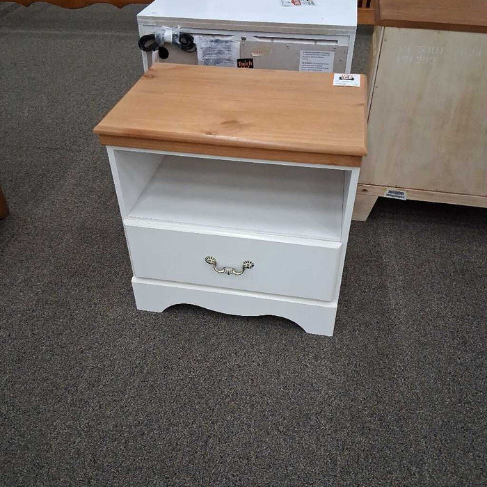 White & Wood Nightstand