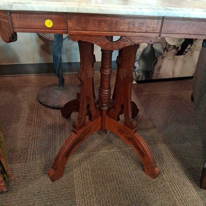 Vintage Marble-top Side Table