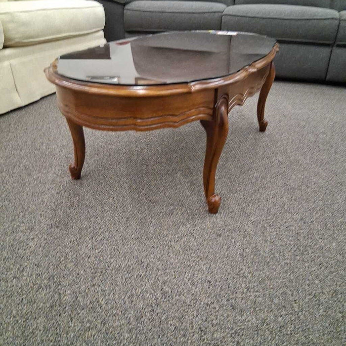 Vintage Coffee Table w/ Glass