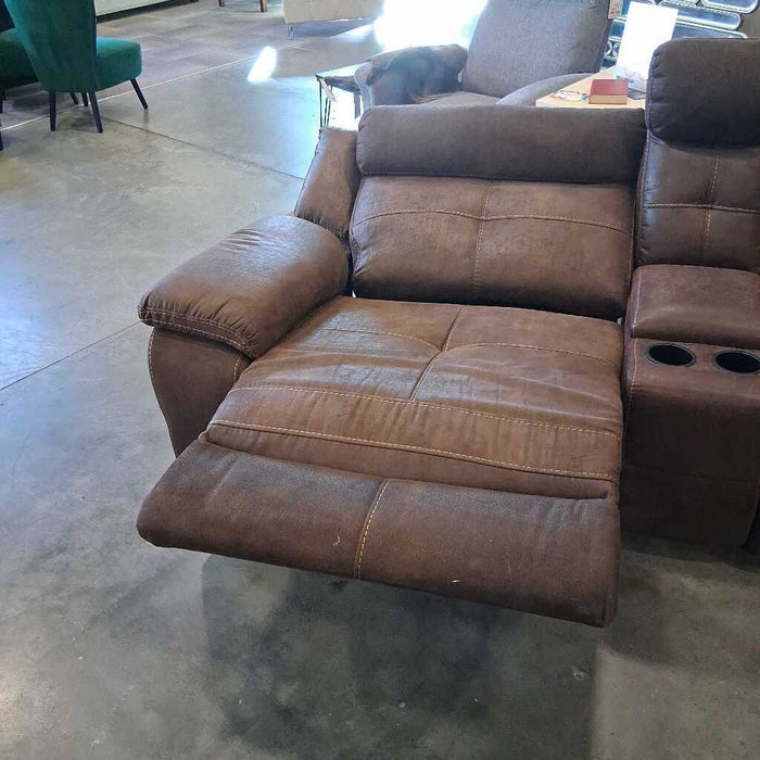 Brown Uph. 7pc. Pwr Sectional