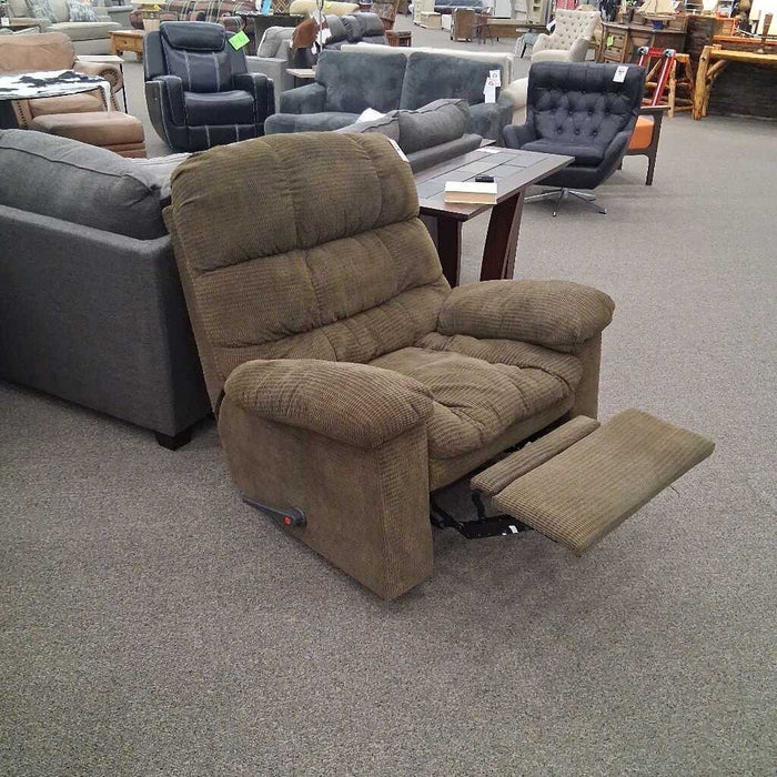 Olive Fabric Rocking Recliner