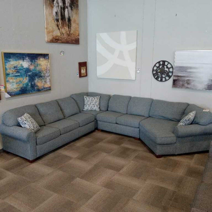 "Thornton" Blue 4pc. Sectional