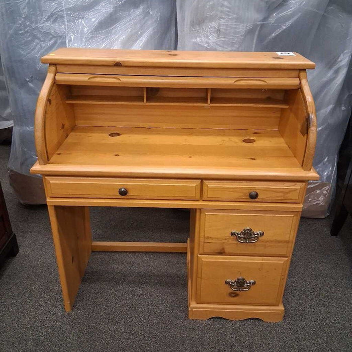 Pine Rolltop Desk
