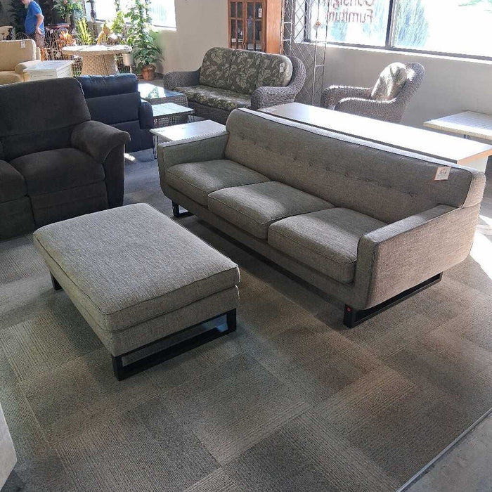 Lt. Brown Sofa w/ Ottoman