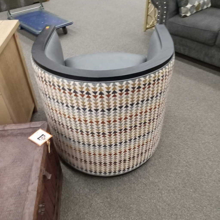 Striped Pattern Swivel Chair