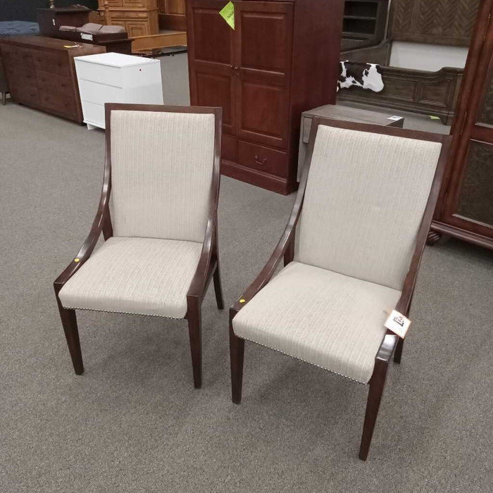 Pair of Beige Fabric Chairs