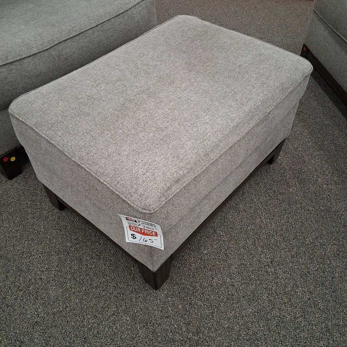 "Kaywood" Gray Fabric Ottoman