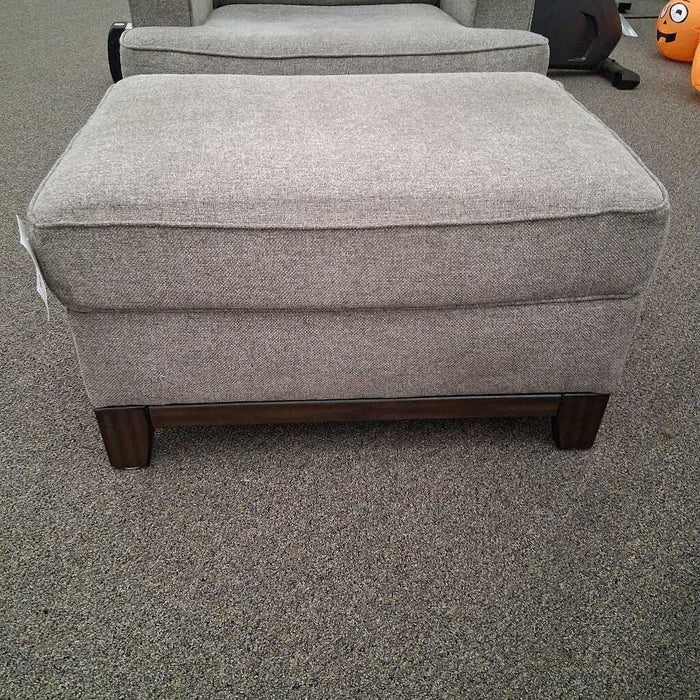 "Kaywood" Gray Fabric Ottoman