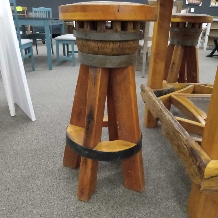 Rustic Cabin Style Table w/ 4 Stools