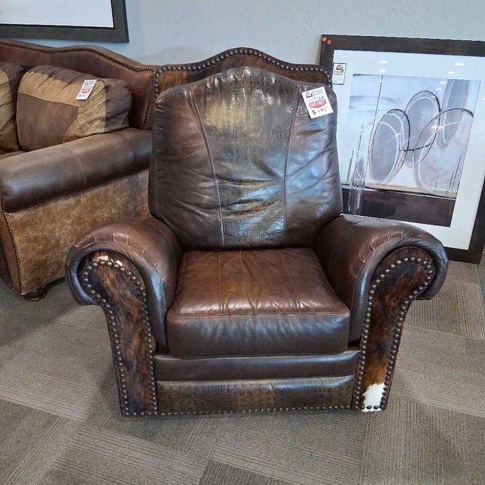 Cow & Croc. Accent Recliner