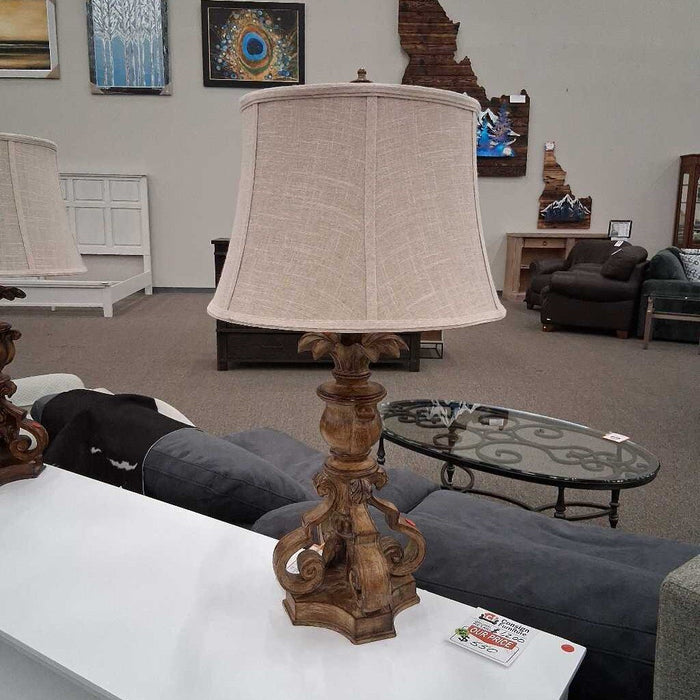 Taupe Wood Lamp