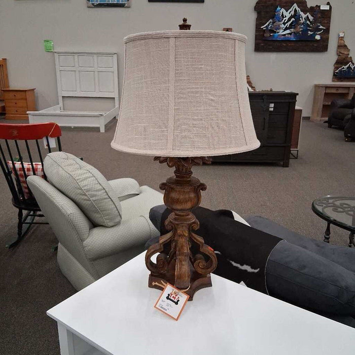 Taupe Wood Lamp