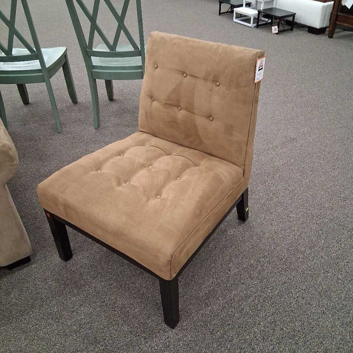 Brown Tufted Accent Chair