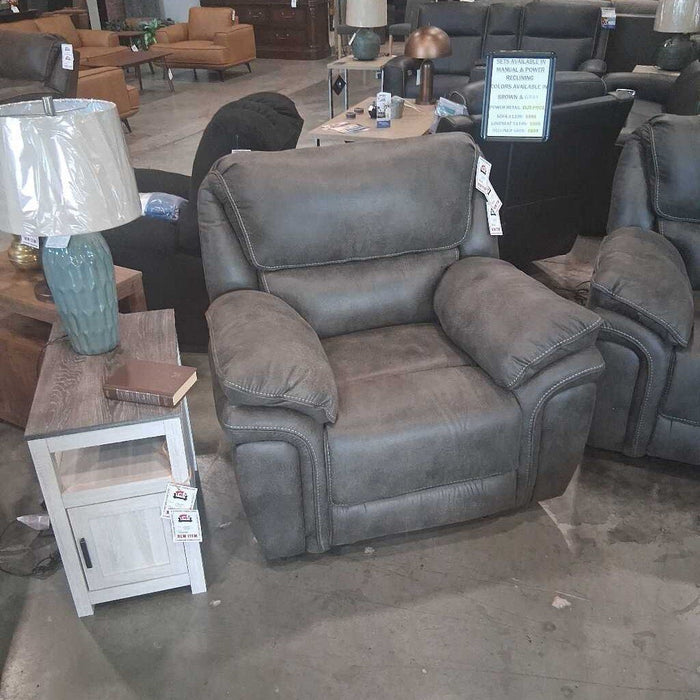 H 8517Gry-1PW Power Recliner Grey