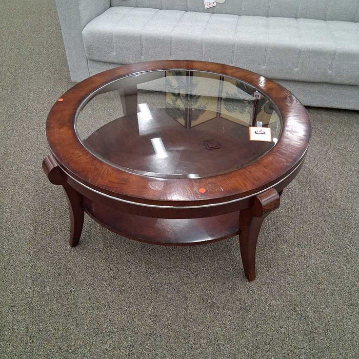 Round Glass Insert Coffee Table
