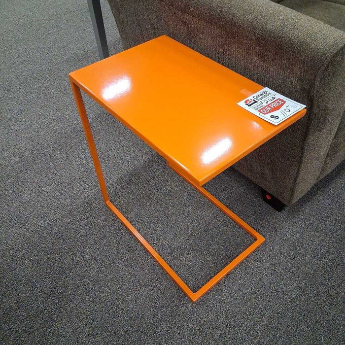 Orange Metal End Table