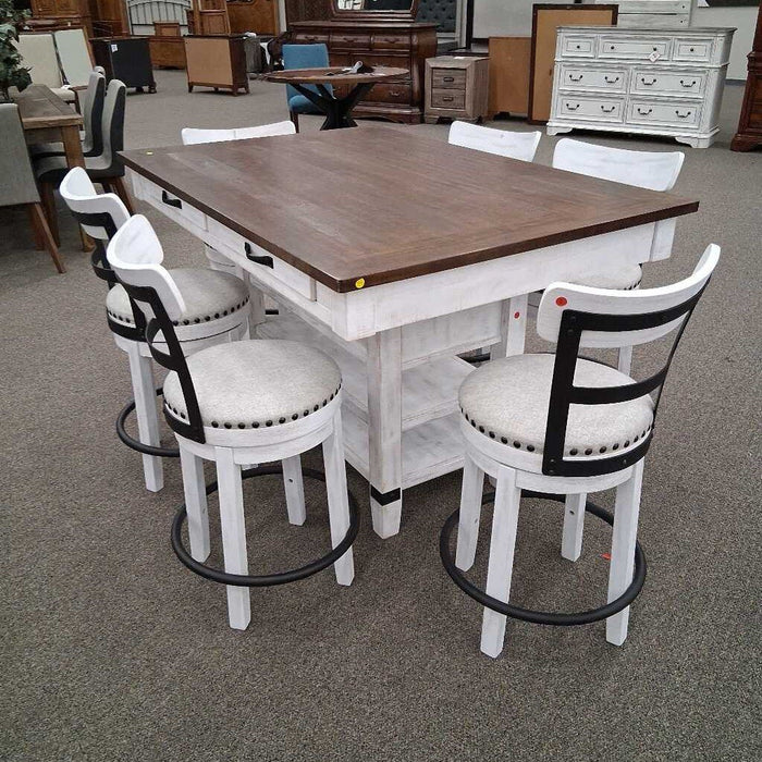 "Valebeck" Table w/ 6 Stools