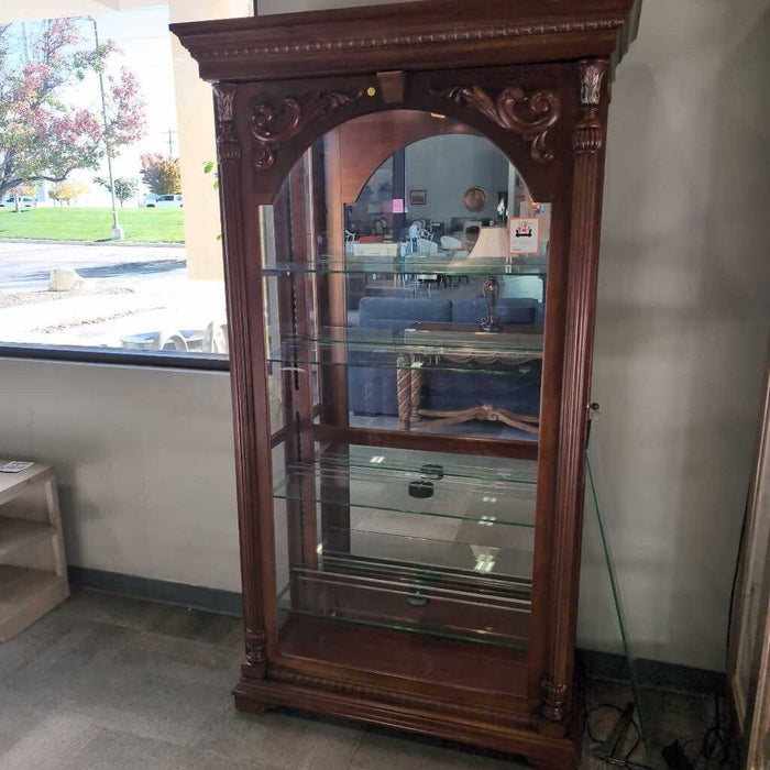 Cherry Sliding Door Curio