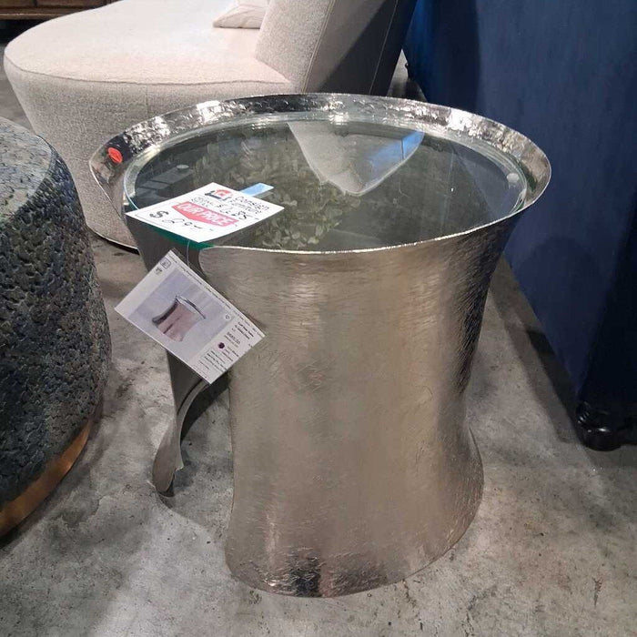 "Cuff" Hammered Metal Side Table