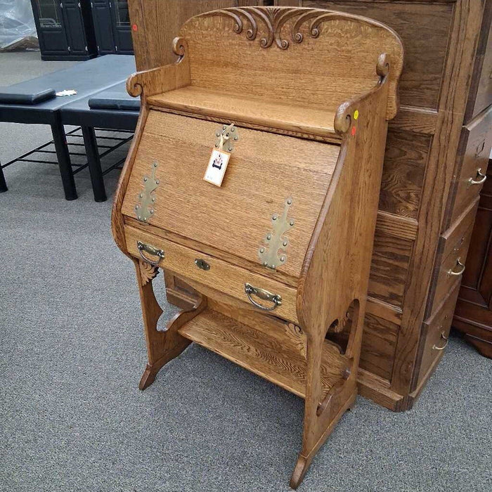Vintage Oak Secretary Desk