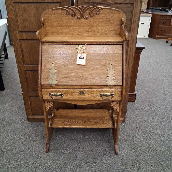 Vintage Oak Secretary Desk