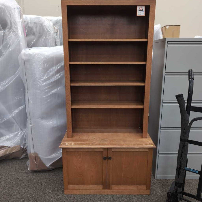 Oak Bookshelf w/ Cabinet