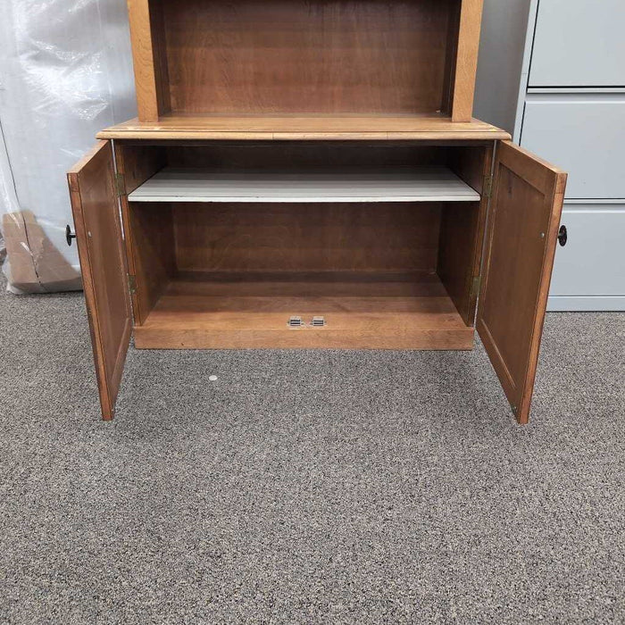 Oak Bookshelf w/ Cabinet