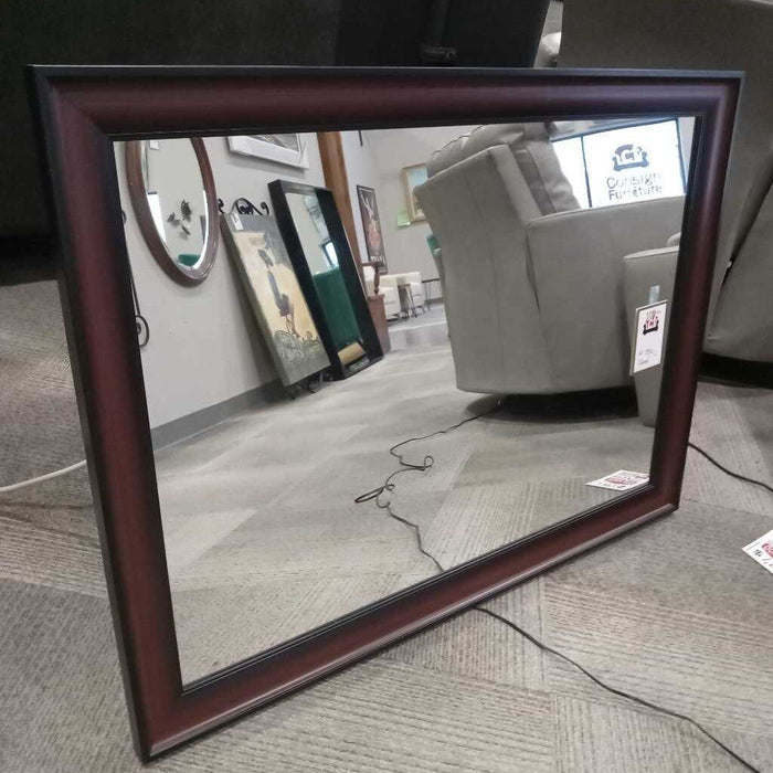 Tan & Black Frame Mirror