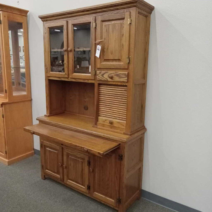 2pc. Oak Hutch