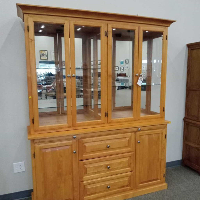 2pc. Maple China Hutch