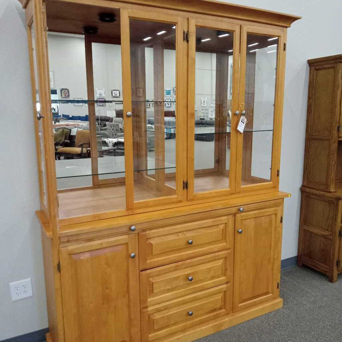 2pc. Maple China Hutch