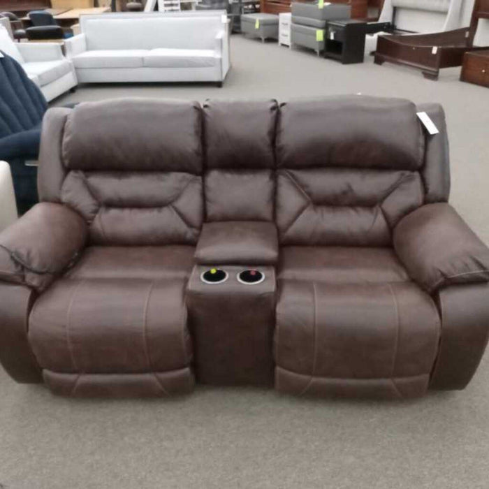 "Enterprise" Brown PwhL Loveseat