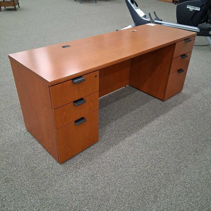 Cherry Desk w/ Leather Handles