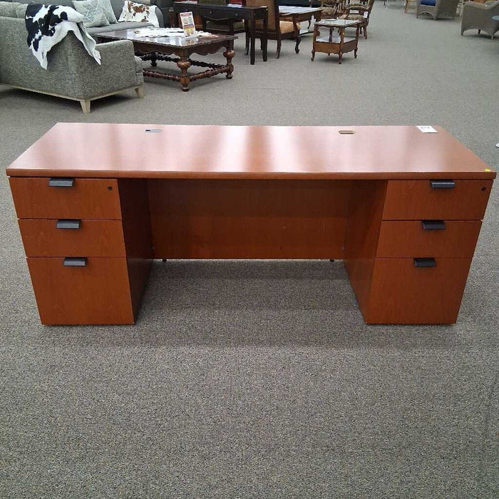 Cherry Desk w/ Leather Handles