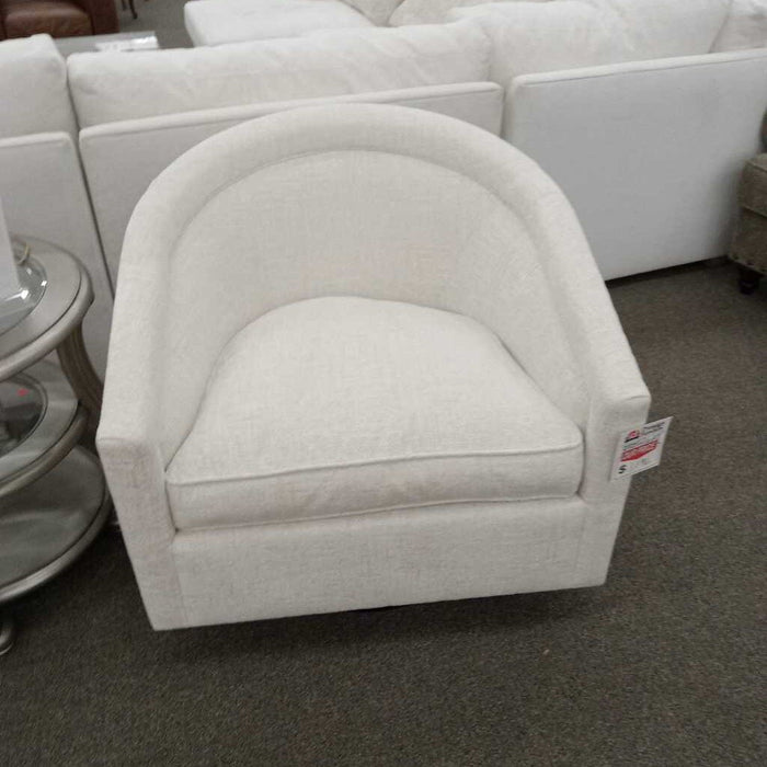 "Benson" White Swivel Chair