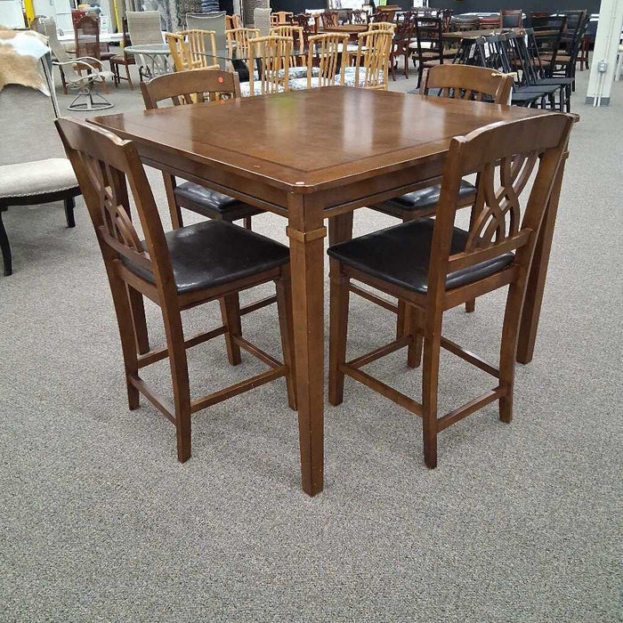 Brown Table w 4 Stools
