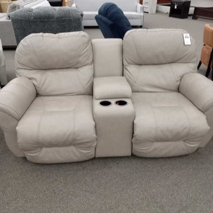 Beige Power Loveseat