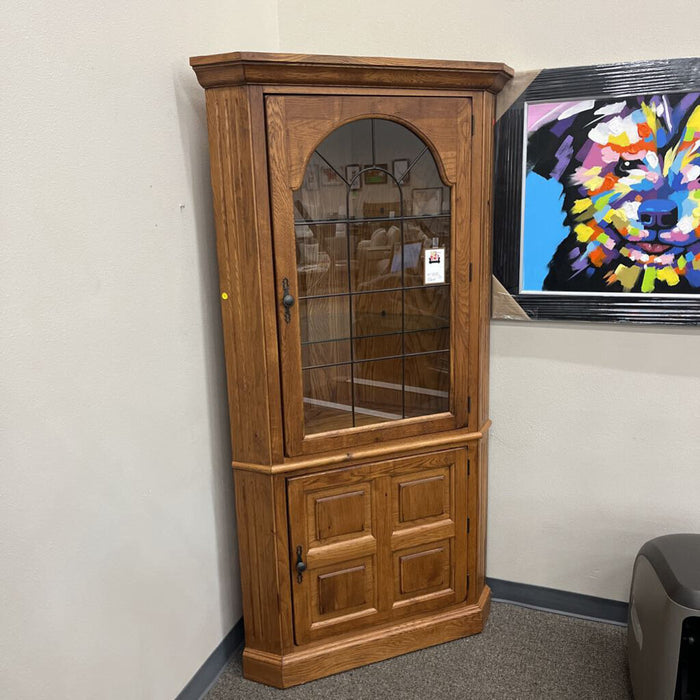 Oak Corner Cupboard