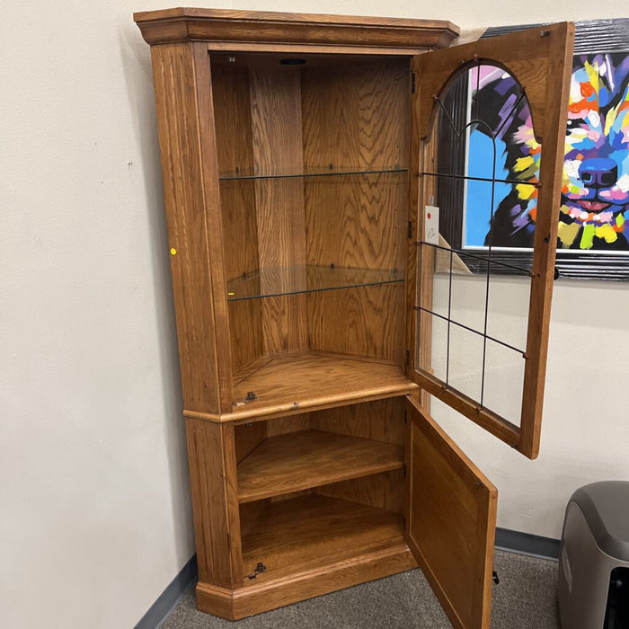 Oak Corner Cupboard