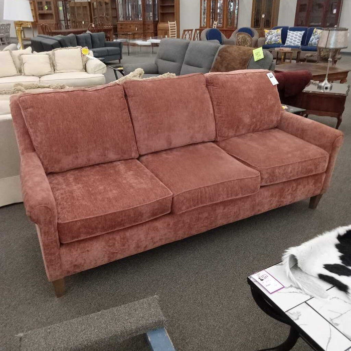 Dark Coral Fabric Sofa