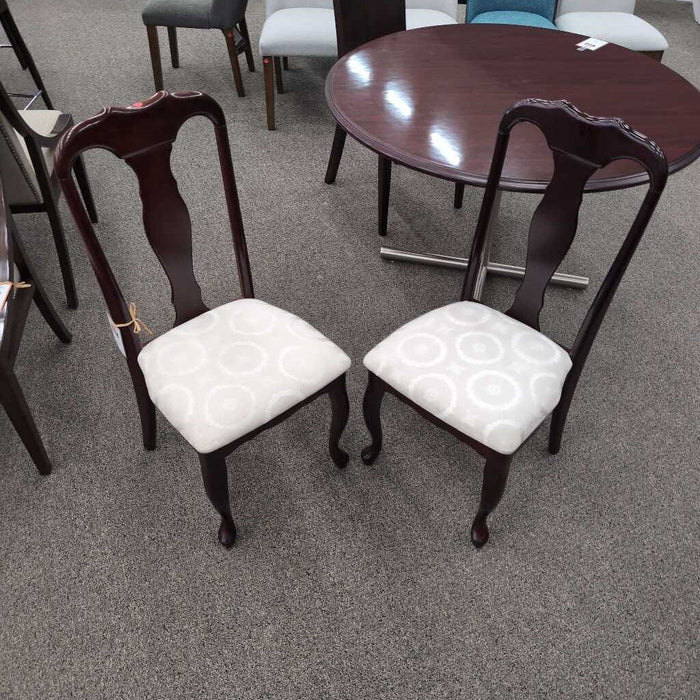 Pair of Cherry Queen Anne Leg Chairs