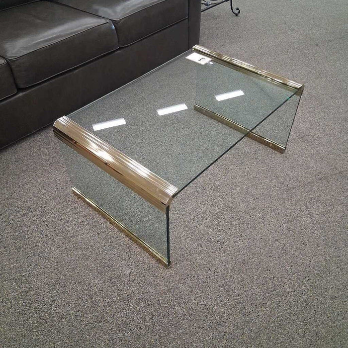 Glass & Brass Coffee Table