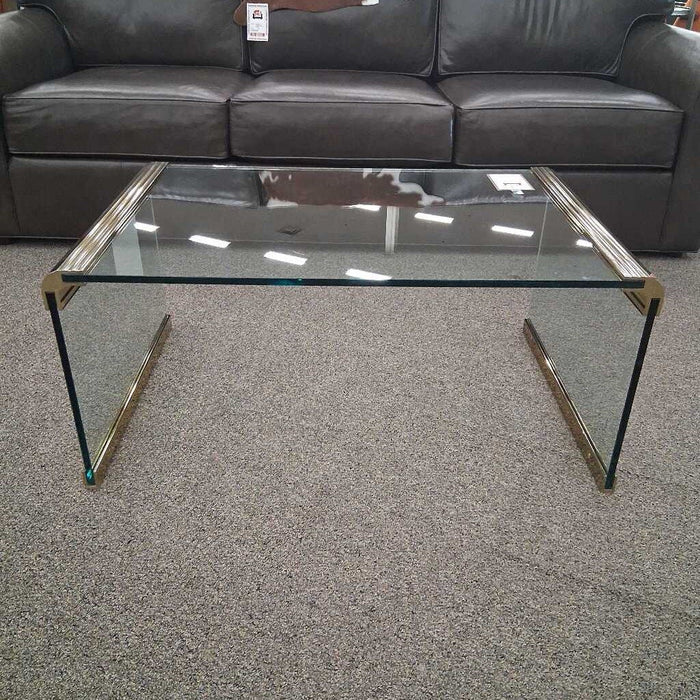 Glass & Brass Coffee Table