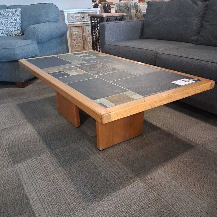 Slate-top Teak Coffee Table