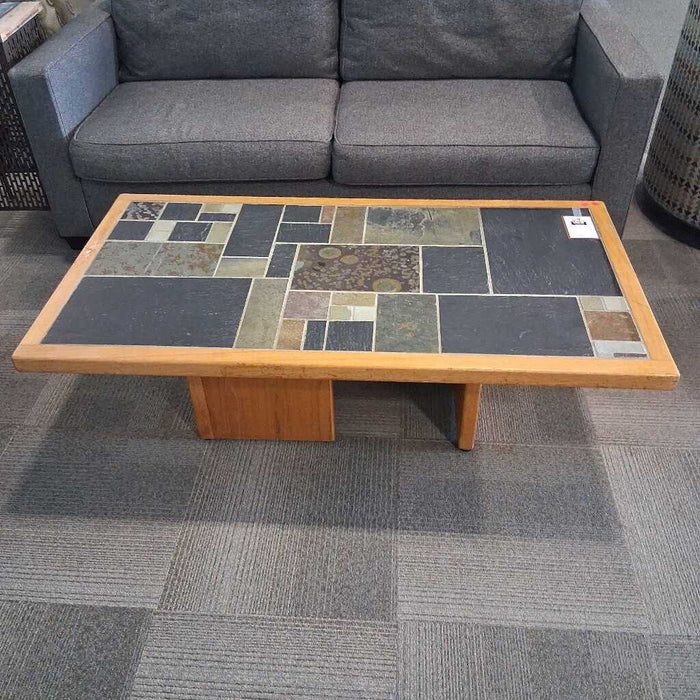 Slate-top Teak Coffee Table