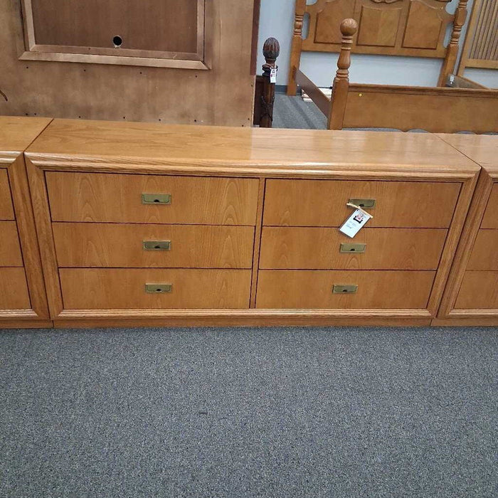 Oak 6 Drawer Dresser