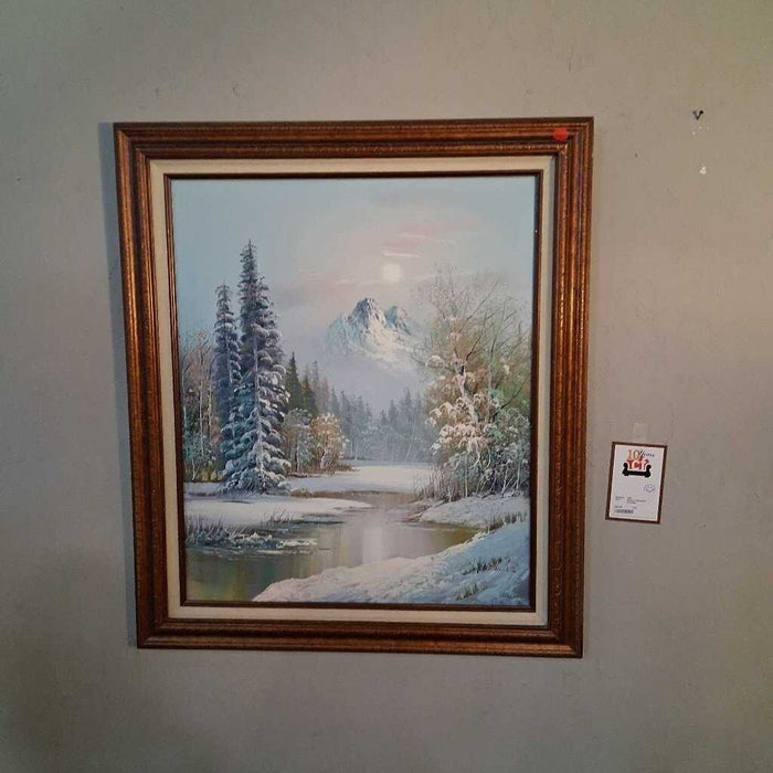 Snowy Mountain Painting